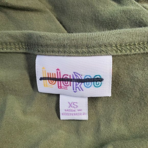 LuLaRoe Nicole Fit & Flare A-Line‎ Dress Olive Green XS - Picture 6 of 12